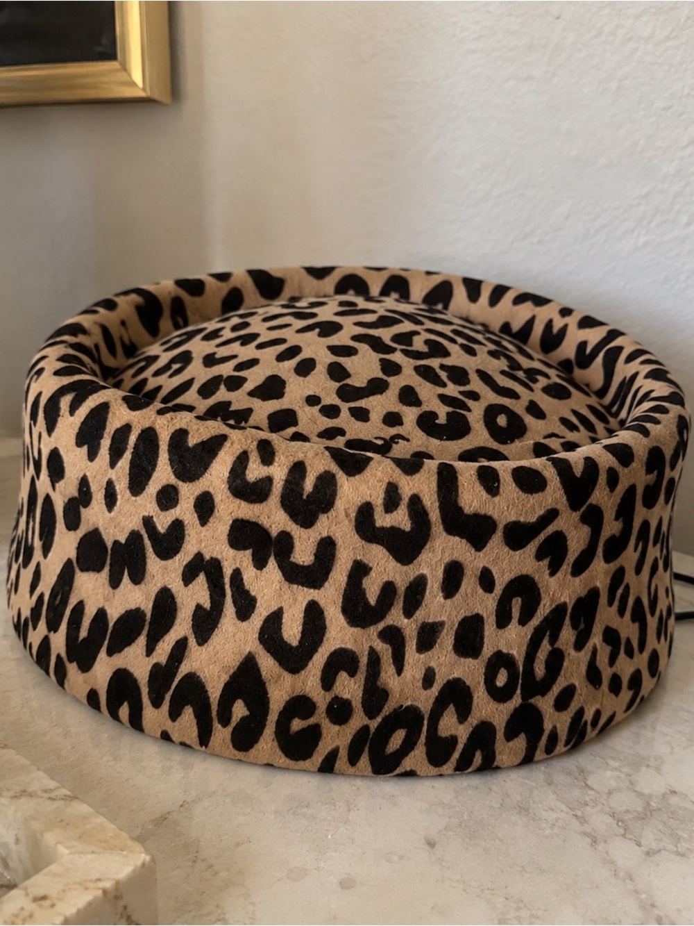 Leopard Print Pillbox Hat – Vintage Style Retro Statement Hat